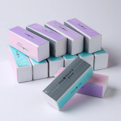 Tamponi per unghie in spugna a 4 lati Blocco per levigatura colorato Levigatura Lucidatura Lima per unghie Strumento professionale per manicure per unghie su 4 lati