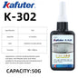 Kafuter K300 K302 K303 K306 Colla Acrilica UV per Vetro, Metallo, Plastica ABS - Adesivo Trasparente ad Alta Tenuta