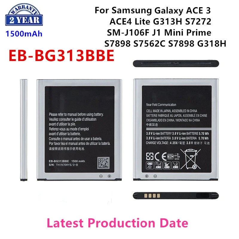 Nuovissima batteria EB-BG313BBE 1500mAh per Samsung Galaxy Trend 2 ACE 3 ACE4 Lite G313H S7272 J1 Mini Prime S7898 G318H