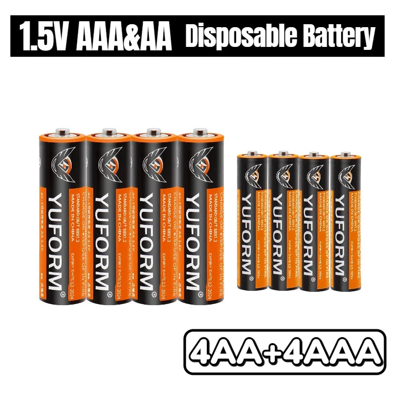 Batterie al carbonio zinco AA AAA da 1,5 V, confezione da 40 all'ingrosso per giocattoli, orologi, telecomandi, alimentazione di lunga durata, a prova di perdite