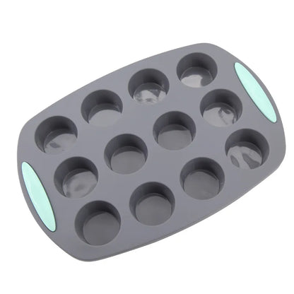 Stampo per muffin in silicone per pane, resistente al calore, teglia da forno, antiaderente, set di teglie per torte, stampo per torta 3D, strumento per pasticceria