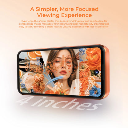 OUKITEL C17 mini, smartphone compatto, fino a 12 GB di RAM (3+9) + 32 GB di ROM, telefono tascabile ultra compatto, display mini da 4 pollici, batteria da 2300 mAh, tecnologia Gemini AI, smartphone Android sbloccato.