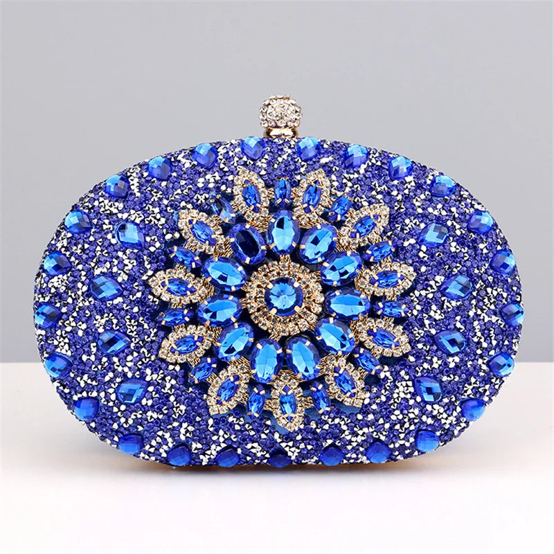 Diamond Crystal Women Make Up Cosmetic Evening Shoulder Messenger pochette borsa per telefono borsa dorata argentea rossa rosa nera