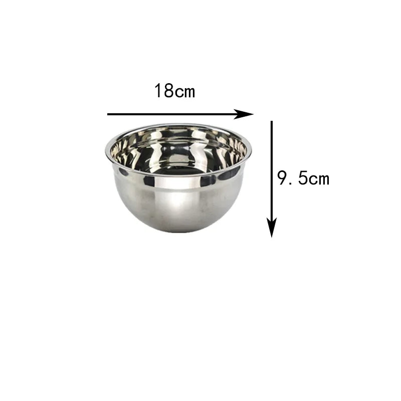 Ciotole per miscelazione in acciaio inossidabile (set da 7) Set di ciotole per insalata di frutta Set di ciotole per riporre utensili da cucina da cucina 18/20/22/24/26/28/30 cm