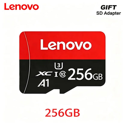 Scheda TF Lenovo ad Alta Velocità 512GB per Videosorveglianza, Micro SD 128GB 1TB, Scheda di Memoria ad Alta Durabilità Classe 10 U3 per Telecamera CCTV e Dashcam