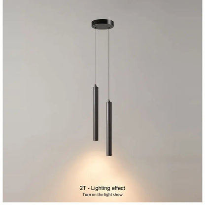 Lampade a sospensione a LED nere con cavo Decor per camera da letto TV Sfondo Lampade a sospensione sospese regolabili per sala da pranzo