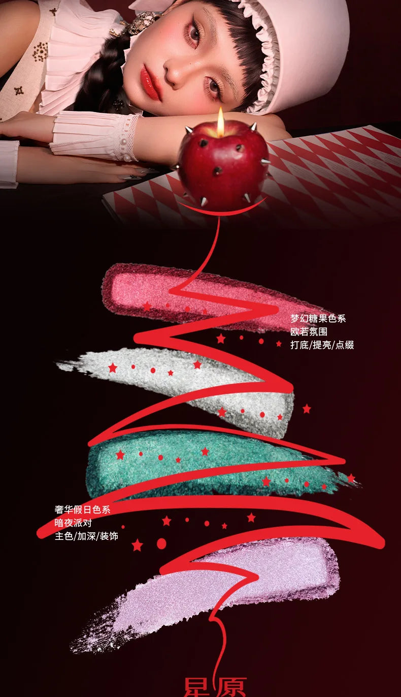 Qianyan Cheeryep Nuova Palette Ombretti 16 Colori Qianyan Glitter Camaleonte Opaco Perlescente Flash Plate Qian Yan Cowherd Sequins