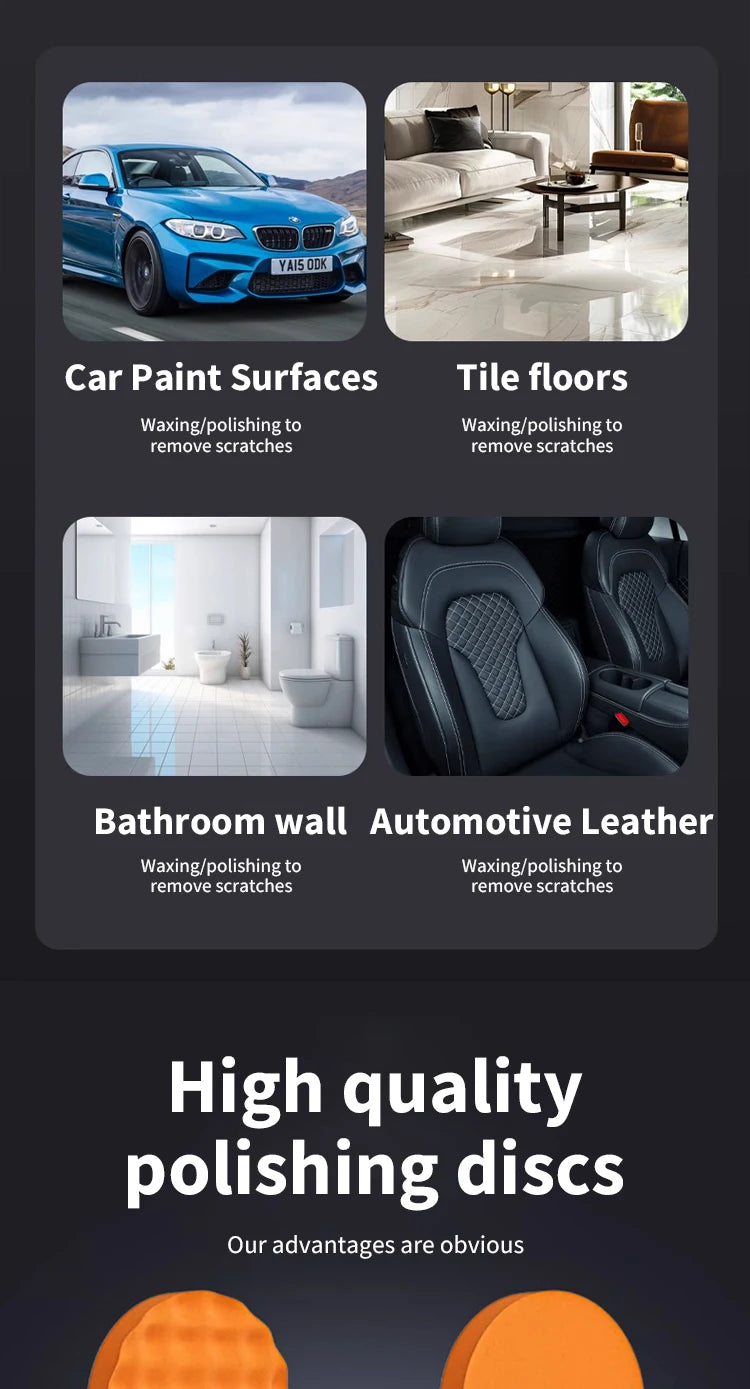 Lucidatrice Senza Fili Mamidw, 8 Velocità Variabili Max 5000 Giri/min, Lucidatrice Portatile per Auto con Platorello Autoadesivo, 4 Tamponi Lucidanti per Dettagli Auto, Ceratura e Lucidatura, Compatibile con Batteria Makita