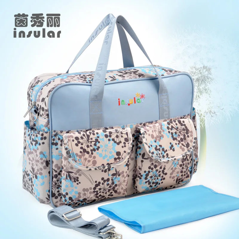 Borsa per pannolini impermeabile di nuovo stile borsa da viaggio Messenger di grande capacità borse multifunzionali per passeggino madre maternità