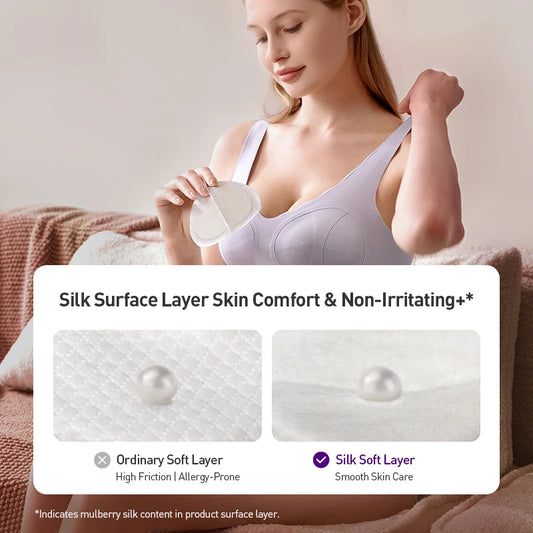 AVENT Cuscinetti assorbenti usa e getta Versione in seta 100 pezzi Super assorbenti Traspiranti Anti-perdita Superficie morbida in seta di gelso