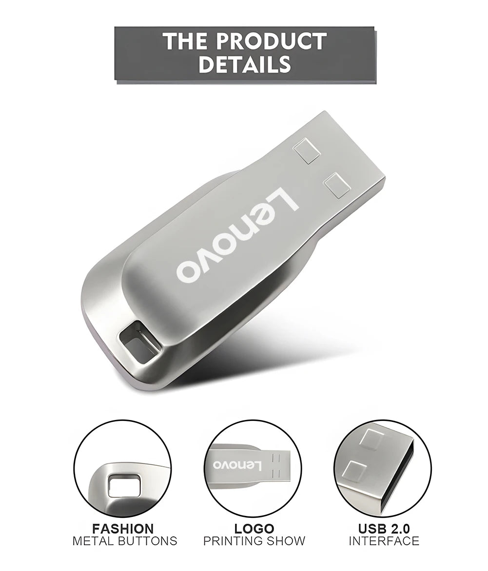 Chiavetta USB 3.0 Lenovo 512GB 256GB 64GB Mini Portatile 1TB 128GB per PC Laptop Desktop Backup Dati
