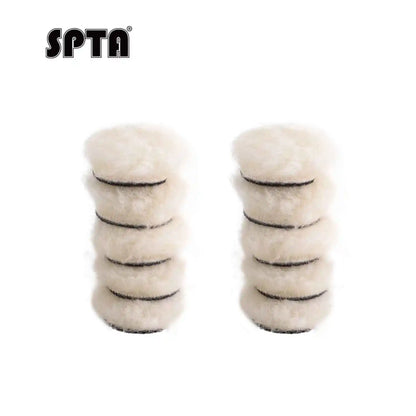 Set di tamponi in lana mini a taglio pesante con pelo lungo bianco SPTA 17mm 27mm 33mm 50mm per lucidatrice auto e detailing