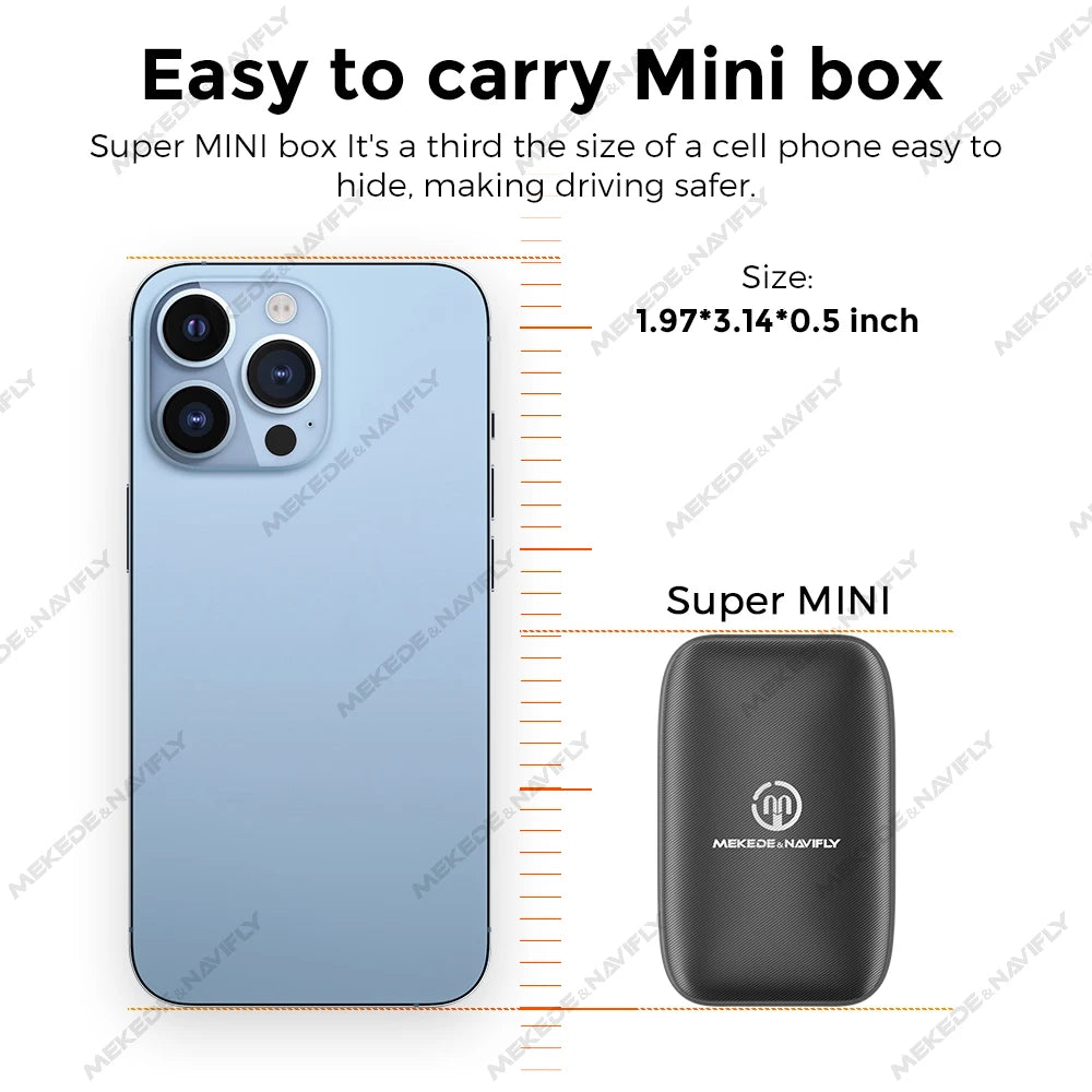 MEKEDE AI BOX Kit CarPlay con Sistema Operativo Android, CarPlay Wireless, Sistema di Intrattenimento Multimediale per Auto, Box TV Intelligente per Netflix e YouTube