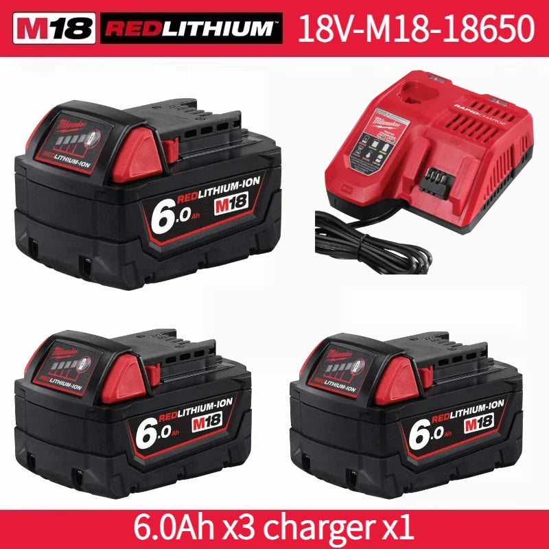 Nuova Batteria Milwaukee M18 8.0Ah ad Alta Potenza 18V Ricaricabile agli Ioni di Litio per Utensili Elettrici Cordless Milwaukee M18 Batteria 8Ah