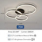 Lampadario a soffitto IRALAN con anello LED e telecomando, luce per soggiorno e tavolo da pranzo, illuminazione in acrilico.