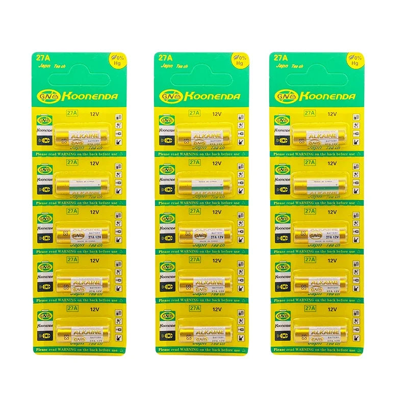 Batteria Alcalina 12V 27A L828 G27A MN27 MS27 GP27A A27 V27GA A27BP K27A VR27 per Campanelli, Allarmi, Telecomandi, Mouse
