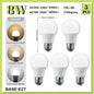 Set di 5 Lampadine LED E27 da 20W, 18W, 15W, 12W, 10W, 9W, 8W, AC220V, Potenza Reale, A60 A80, per Soggiorno e Casa