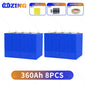 Magazzino UE 360Ah LiFePO4 Batteria 3.2V agli ioni di litio LFP Akku Cell FAI DA TE RV Barca Nave Carrelli da golf Energia solare Sistema di accumulo di energia domestica