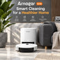 Arnagar S10 Robot Aspirapolvere e Lavapavimenti Intelligente, Lavapavimenti a Basso Profilo, Robot Aspirapolvere e Lavapavimenti Intelligente per Casa, Svuotamento Automatico, Controllo tramite App, Spazzatrice 12000Pa Vslam