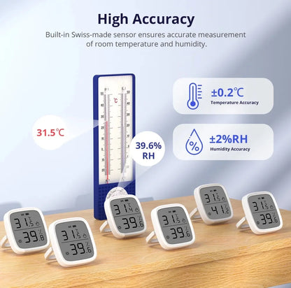 SONOFF SNZB 02D Zigbee Sensore di Umidità di Temperatura SNZB-02D con Schermo LCD per EWeLink SONOFF ZigBee Bridge Alexa Alice