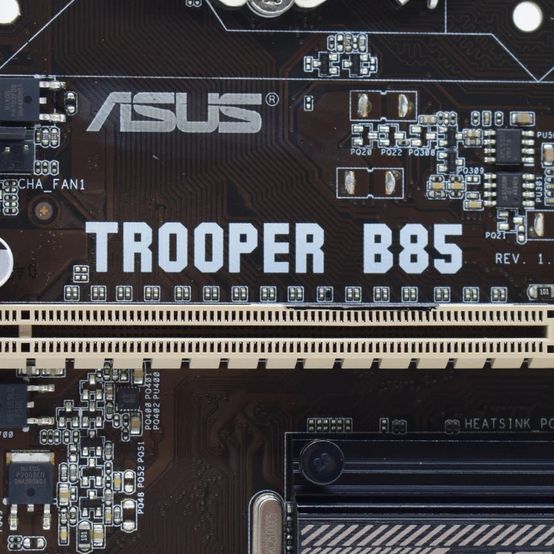 Scheda madre ASUS TROOPER B85, compatibile con CPU I3-4130, I3-4360, I5-4670, I7-4771, 2 slot DDR3, 16 GB, PCI-E 3.0, formato ATX, scheda madre B85.