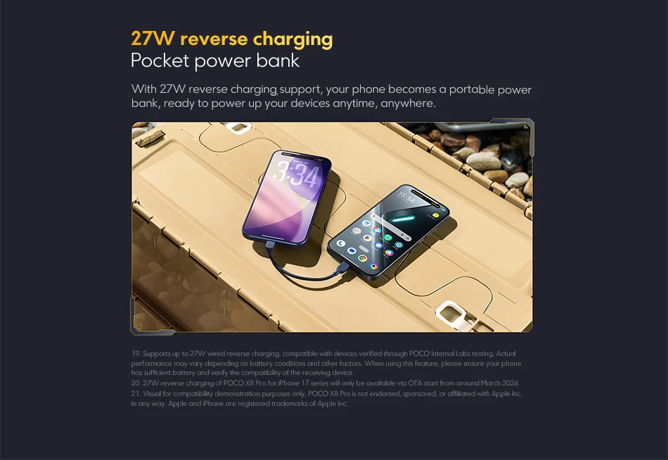 POCO X8 Pro, versione globale, smartphone con processore Dimensity 8500-Ultra, batteria da 6500 mAh, schermo AMOLED da 6,59" a 120 Hz, fotocamera da 50 MP, NFC, sistema operativo Android 16.