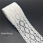 10mm-50mm 2 metri di nastro di pizzo di cotone 100% bianco per abbigliamento tessuto da cucito rifiniture in cotone all'uncinetto nastro di pizzo accessori fatti a mano