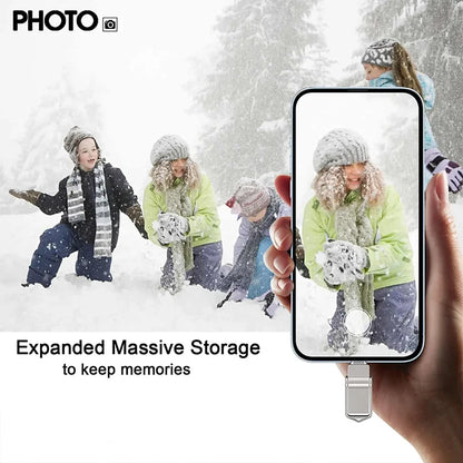 Lenovo Mini, chiavetta USB 3.0 ad alta velocità, in metallo, con interfaccia doppia, capacità 1 TB, 512 GB, 256 GB, adatta per dispositivi Android e laptop.