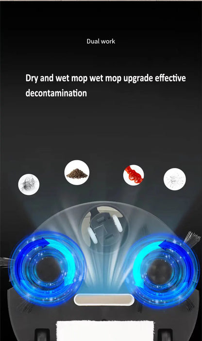 NUOVO USB Spazzare Robot Aspirapolvere Lavare 3 In 1 Smart Wireless 1500Pa Trascina Pulizia Spazzare Pavimento per Home Office