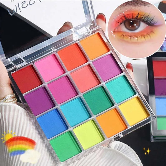 Palette Ombretti Natalizia 16 Colori Artistici: Shimmer, Glitter, Matte, Lunga Durata, Alta Saturazione