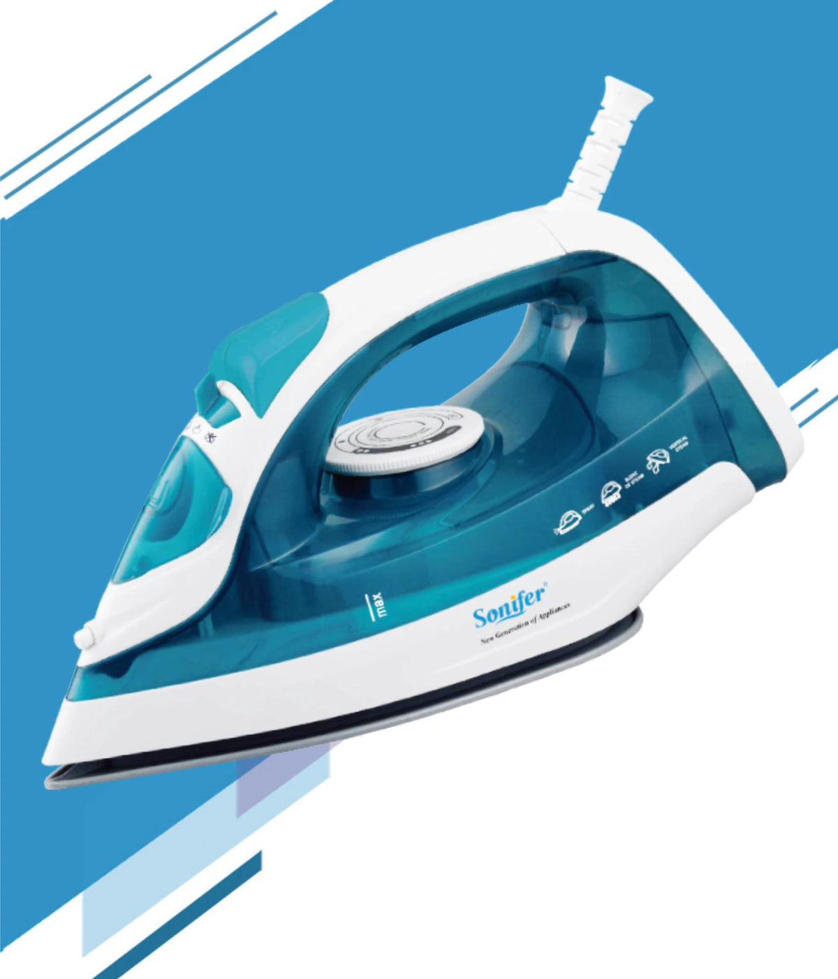 Ferro da stiro elettrico portatile Mini ferro da stiro a vapore per indumenti per ferro da stiro Ferro da stiro con piastra in ceramica regolabile per stirare Sonifer