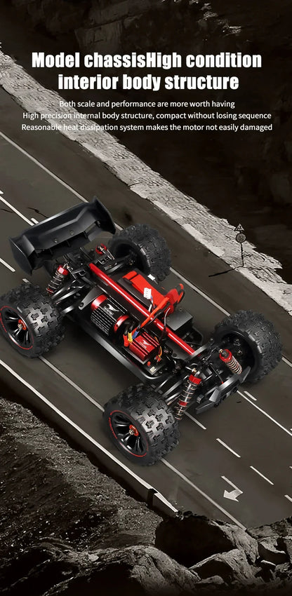 1:14 85KM/H o 50KM/H 4WD RC Auto con telecomando a LED Camion Drift Monster 4x4 ad alta velocità per bambini Vs Wltoys 144001   Giocattoli