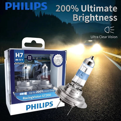 Philips H7 H4 12V 55W Faro alogeno Fino al 150% 200% Altro luminosità Lampadine originali per auto