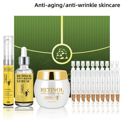 23pc Retinol Essence Cream Hydrating Set & Collagen Moisturizer For Refreshing Hydration - The Perfect Christmas Gift Anti-wrinkle Skincare Make Skin Younger Looking.