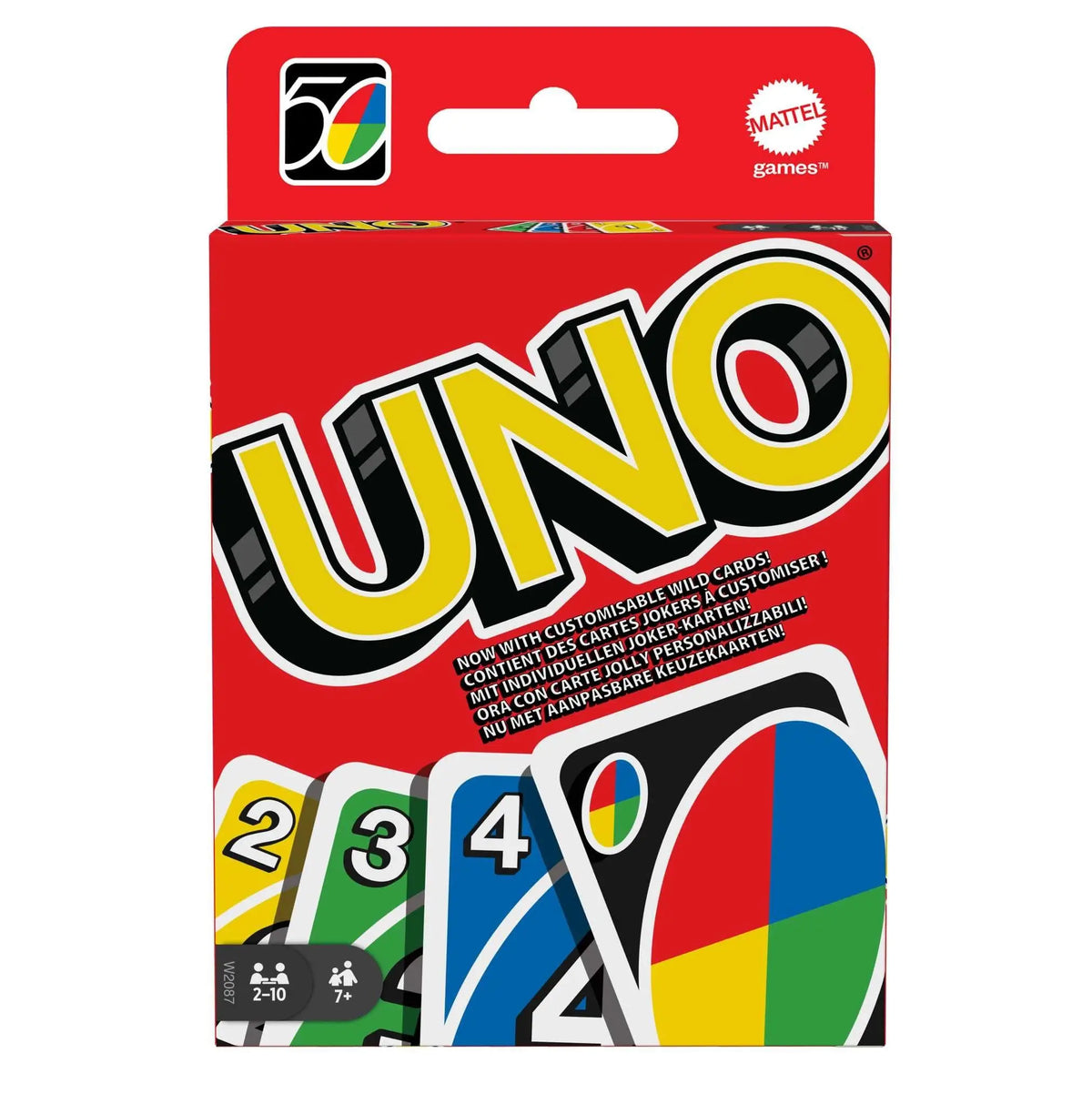 Mattel Games, gioco di carte Uno, per bambini dai 7 anni in su, da 2 a 10 giocatori.