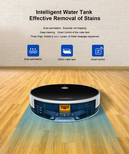 LIECTROUX C30B Robot Aspirapolvere con Navigazione AI, Partizione Intelligente, App WiFi, Aspirazione 6000Pa, Lavaggio a Secco e Umido, Disinfezione