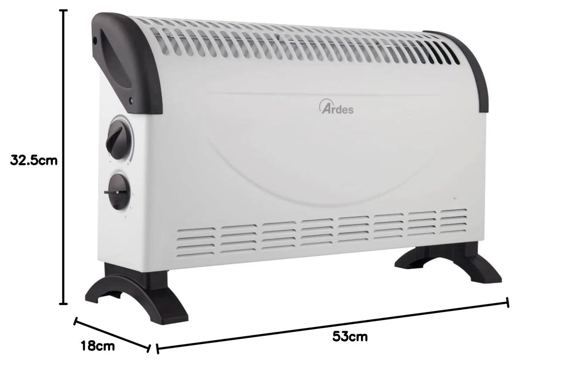 Termoconvettore Elettrico KALOR 1500W - Termoconvettore con Termostato -Termo Convettore Aria Calda 2 Potenze Stufa Elettrica per Riscaldare Casa e Ufficio - Stufa Elettrica Smart