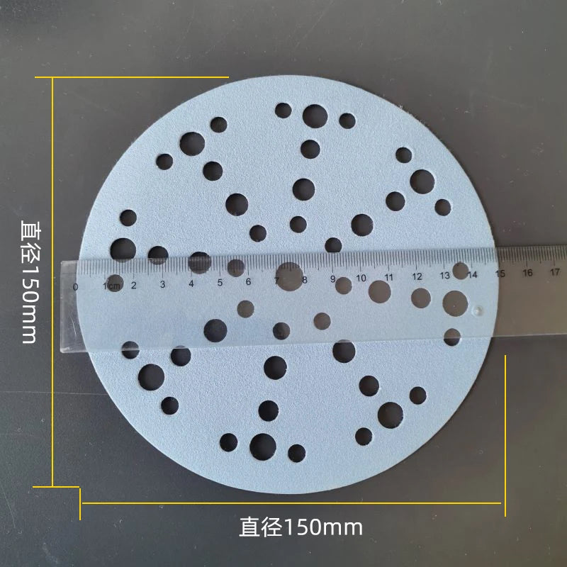 Carta Abrasiva Festo da 6 Pollici, 48 Fori, Granato, 150mm, Rotonda, per Lucidatura e Levigatura, Autoadesiva, per Levigatura Auto