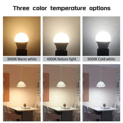 Confezione da 1-12 Lampadine LED E14 E27 B22 di Alta Qualità, AC 220V 240V 3W-7W 80lm/w, Mini Lampadina Senza Sfarfallio 3000K 4000K 6000K