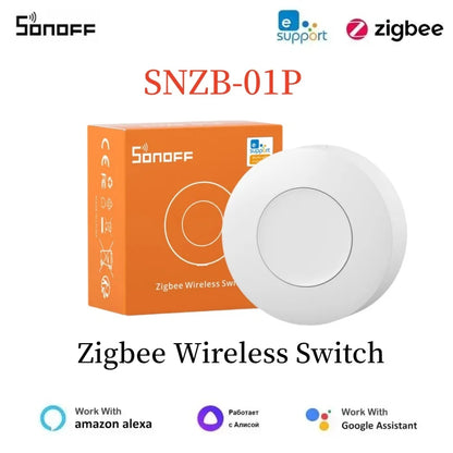 SONOFF SNZB-01P SNZB 01P Sonoff Interruttore Wireless Zigbee Interruttore Scena Smart Home Controllo Vocale per EWeLink APP Home Assistant