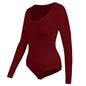 Tuta con scollo a V profondo tuta da donna a maniche lunghe Shapewear Shaper Lady Sexy uscire top abiti per il corpo vestiti caldi femminili autunno inverno