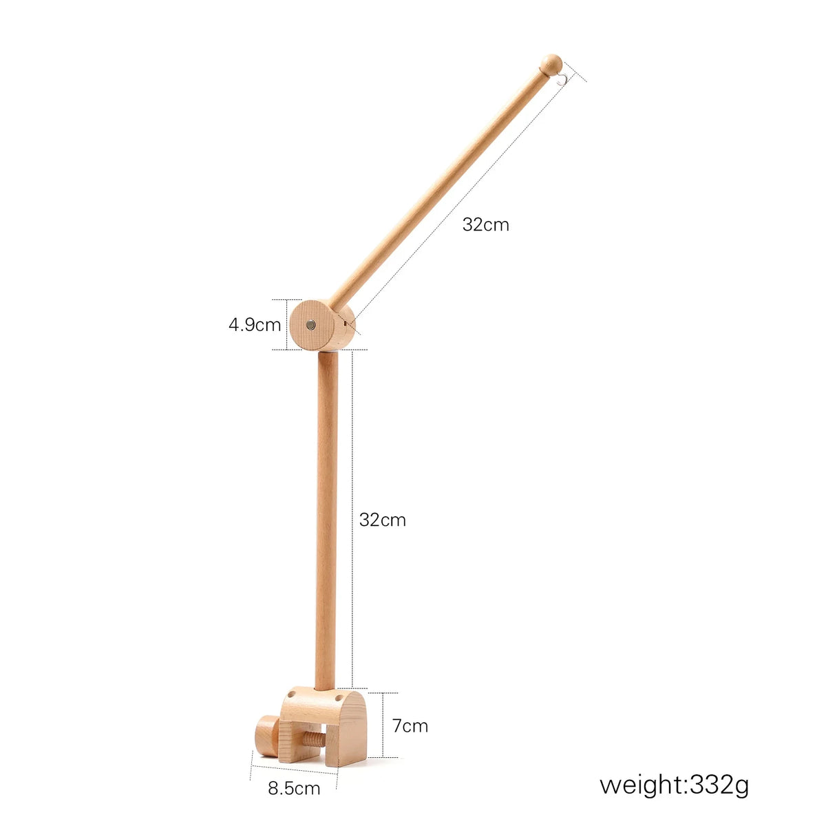 Carillon girevole per neonati Culla Imitazione Colore legno Appeso Sonaglio Bambino Lenitivo Giocattoli musicali 0-12 mesi Regalo per bambini