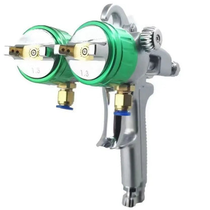 Pistola a spruzzo a doppia testa pistola a spruzzo con placcatura a colori rivestimento a base d'acqua pressurizzato interno pistola di miscelazione esterna Nano adesiva AB