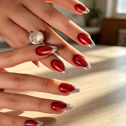 24 pezzi Stampa sulle unghie Design floreale Balletto di media lunghezza Unghie finte Moda Marrone Copertura completa Suggerimenti per manicure Set di unghie finte danneggiabili