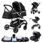 Nuovo passeggino di lusso 3 in 1 carrozzina da viaggio portatile pieghevole carrozzina alta paesaggio telaio in alluminio passeggino neonato