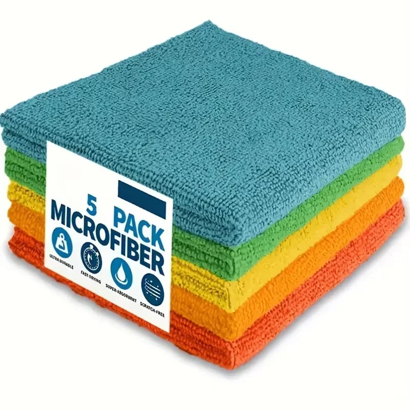 Asciugamano da cucina 5/10/20 pezzi, set di panni per pulizia grigio chiaro in fibra ultrafine, panno assorbente, morbido e smacchiato