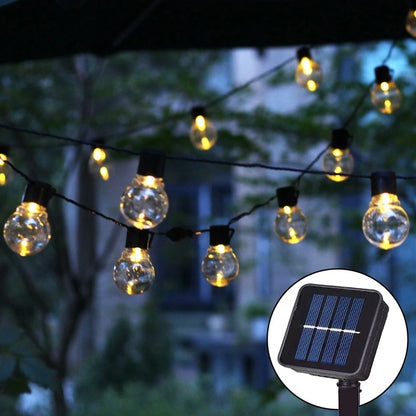 Stringa di luce esterna solare LED festone lucine ghirlanda stradale per Natale giardino campeggio terrazza lampada decorazione festa