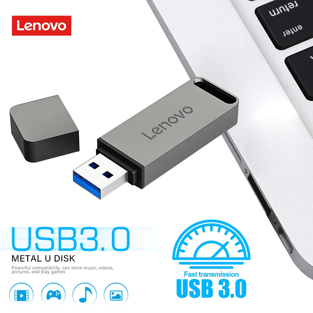 Chiavetta USB Lenovo Mini ad alta velocità, 512 GB, 1 TB, USB 3.1, 256 GB, 128 GB, chiavetta USB ad alta velocità per laptop Android