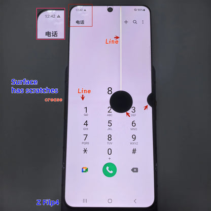 Display LCD Super AMOLED da 6.7'' 100% Testato per Samsung Z Flip 4 SM-F7210 F721 F721W F721U, Schermo Touch Sostitutivo Con Difetti