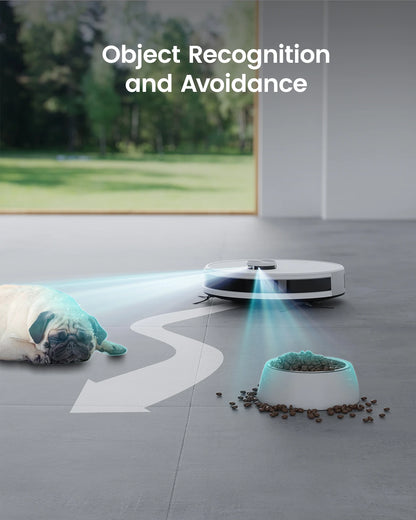 Robot Aspirapolvere Lefant M1 con Forte Aspirazione 5500Pa, Navigazione Lidar, Mappatura Intelligente, Aspirazione Laser e Funzione Lavaggio per Peli di Animali Domestici